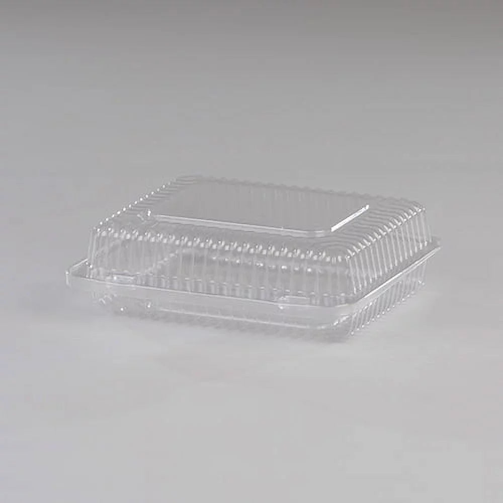 Clear OPS Plastic Hinged Locking Lid Food Container V919893