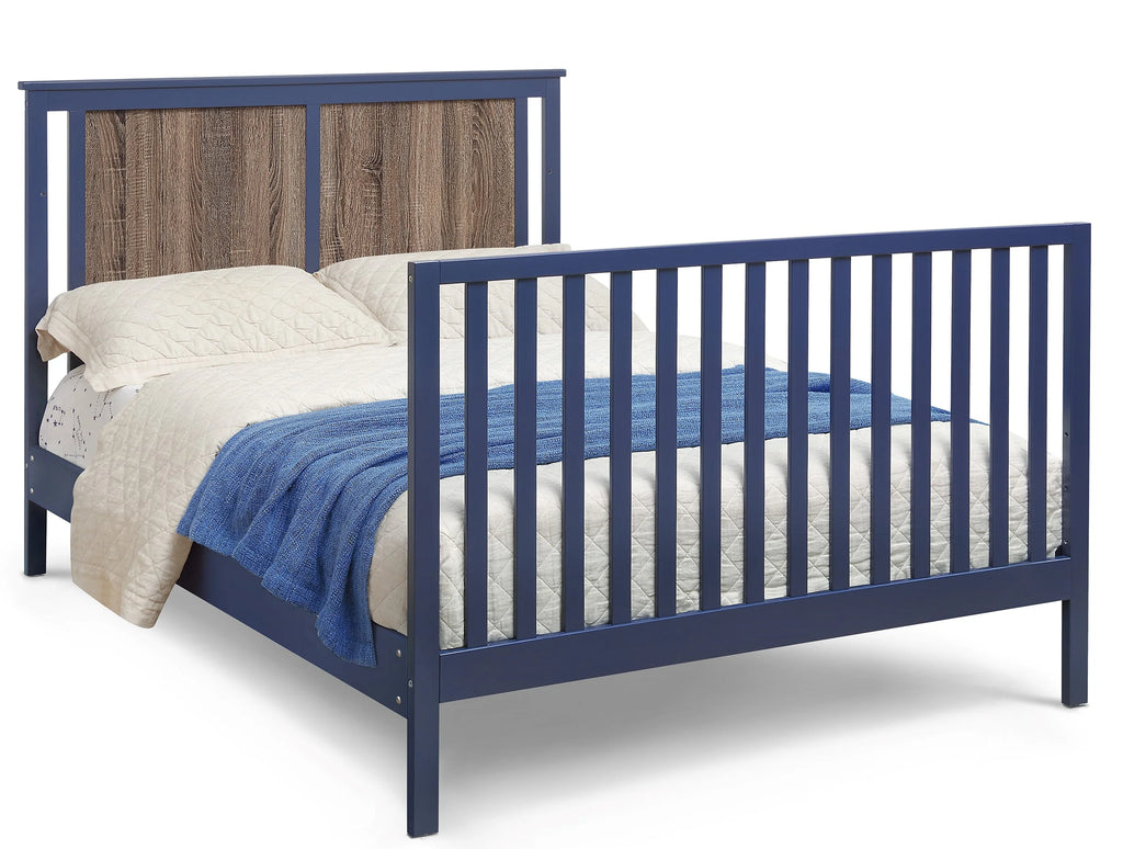 Midnight Blue and Vintage Walnut Finish Crib G14848