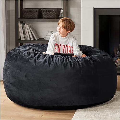 Charcoal Grey 4 FT Machine Washable Mink Bean Bag Chair A596