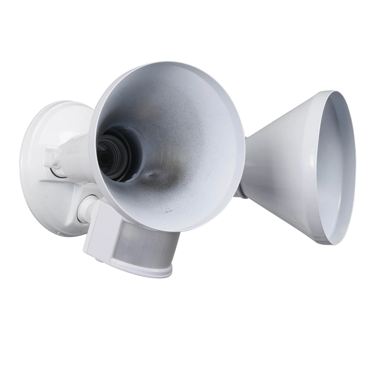 White Dual Head Motion Activated LED Security Flood Light I4014