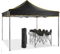 Pop Up Canopy Tent 10x10 Waterproof Portable Folding with Carry Bag (Black) U5219