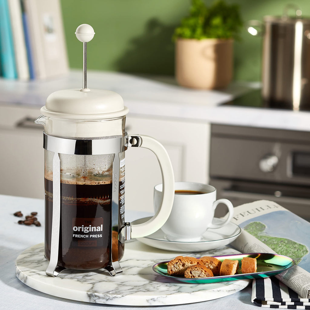 White 8 Cup Glass Coffee Maker K561