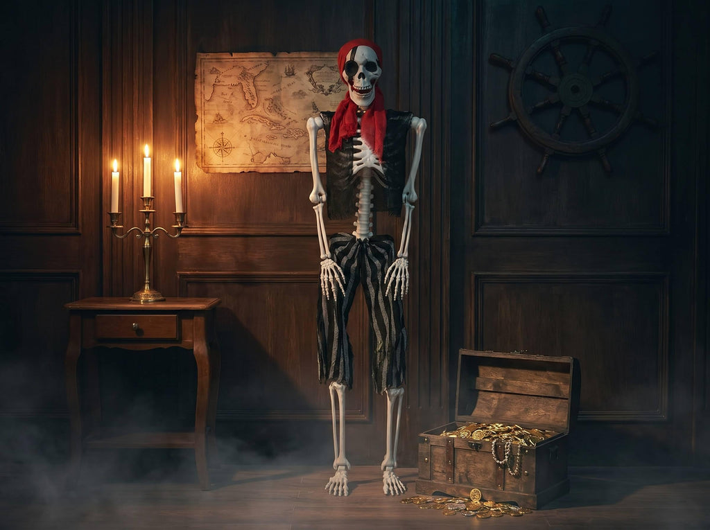 Life Size Pirate Skeleton Halloween Decoration Z4289