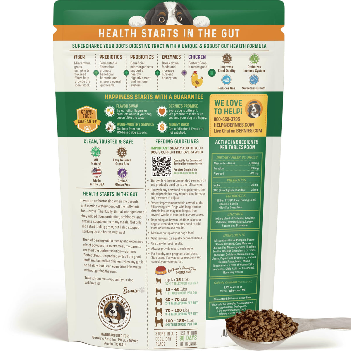 Dog Digestion Supplement, Chicken, 30 oz A748664