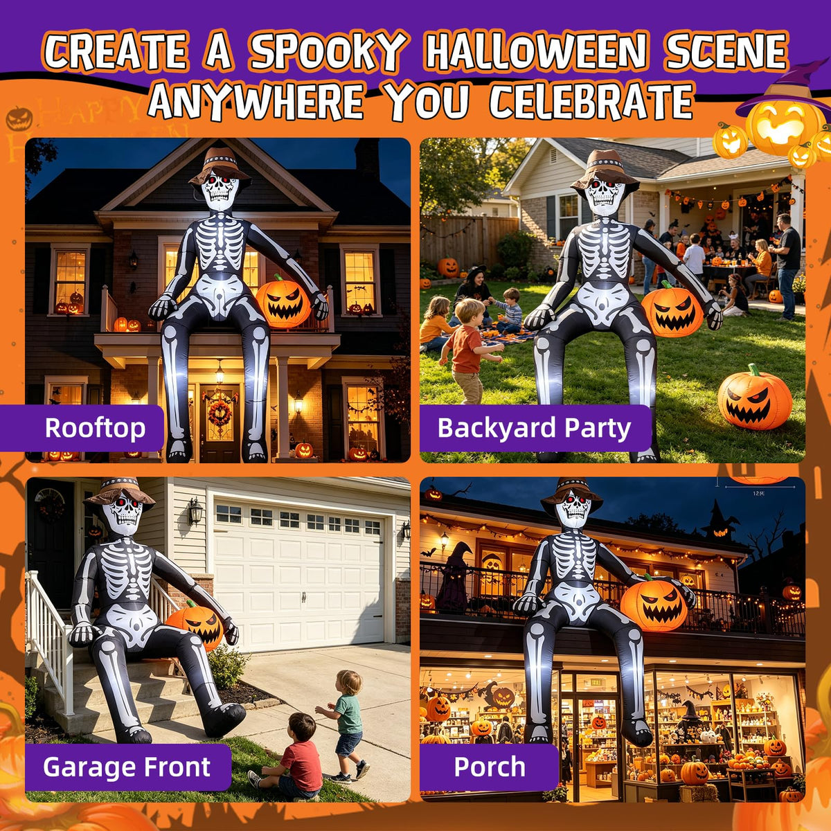 10FT Halloween Inflatable Skeleton F455125