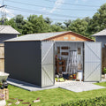 10x12x7.4FT Outdoor Storage Shed with Lockable Doors M3074