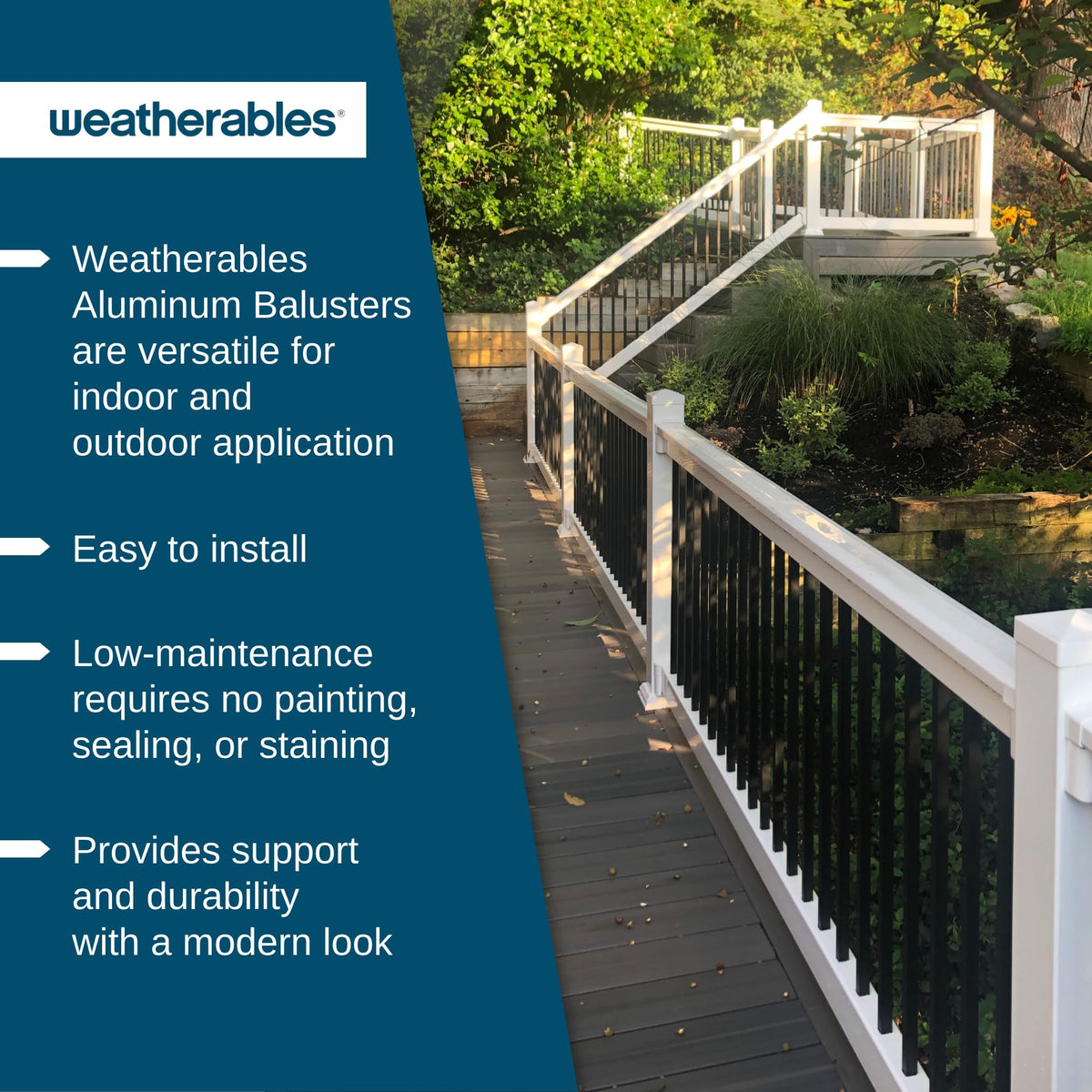 26'' Black Aluminum Balusters 20pk P36673