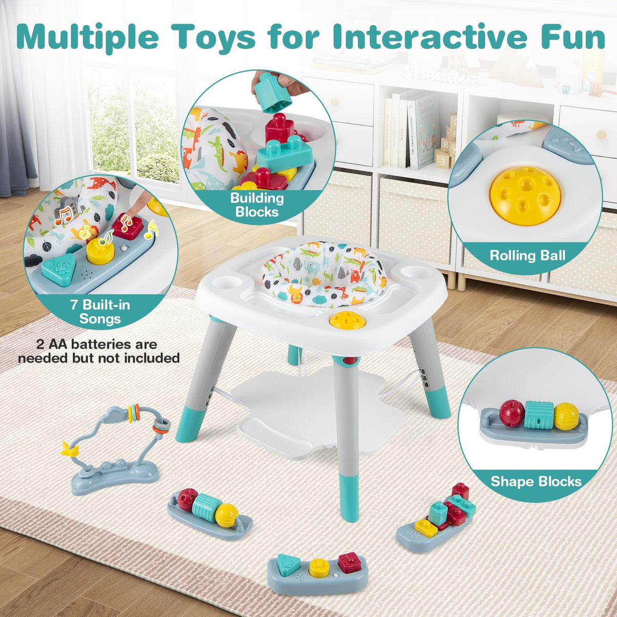6-in-1 Baby Activity Center with Rotating Seat P79123