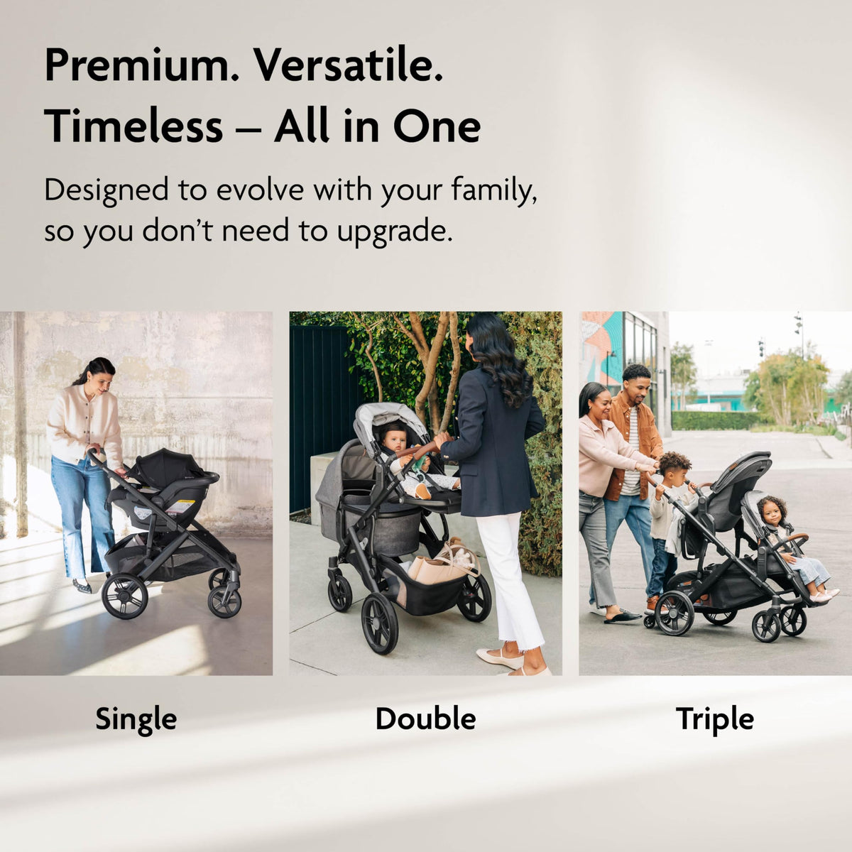 Convertible Single-to-Double Stroller Q66013