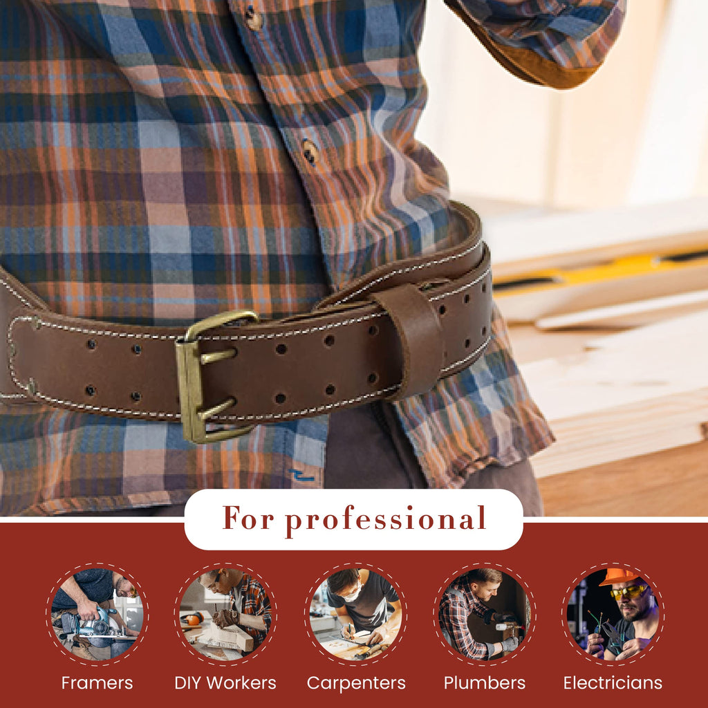 3" Wide Tapered Full-Grain Leather Work Belt R333