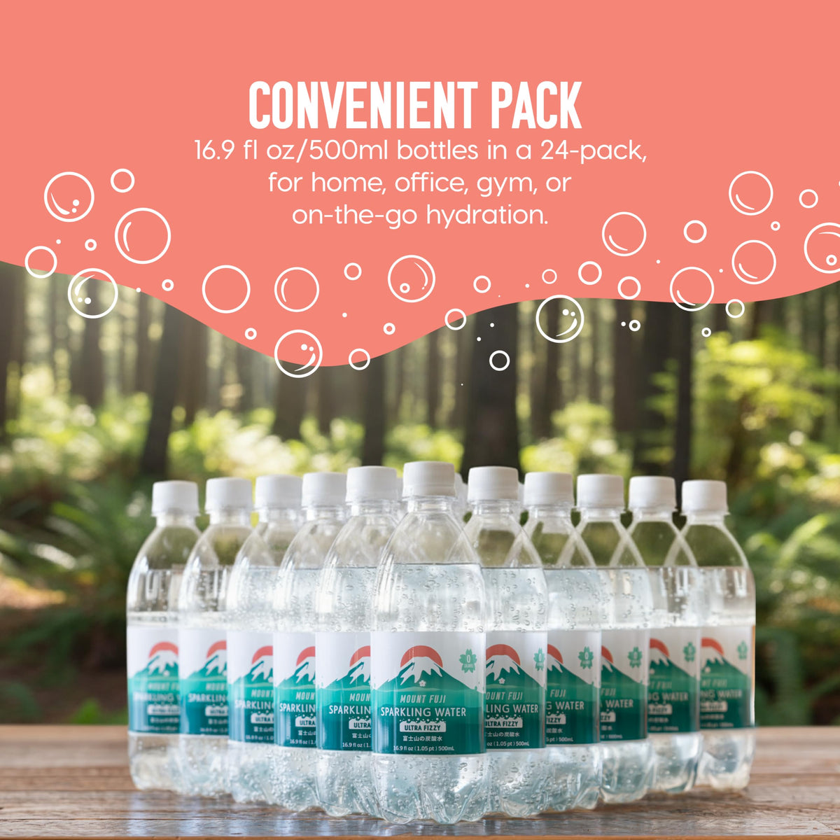 Sparkling Water Bottles 16.9 fl oz 24-Pack I5507