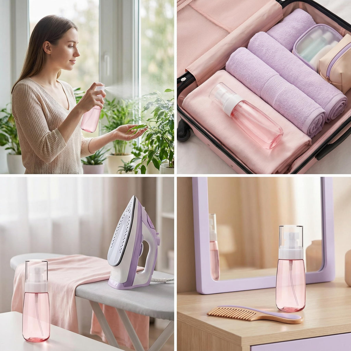 Pink 80ml Refillable Fine Mist Spray Bottle N8118