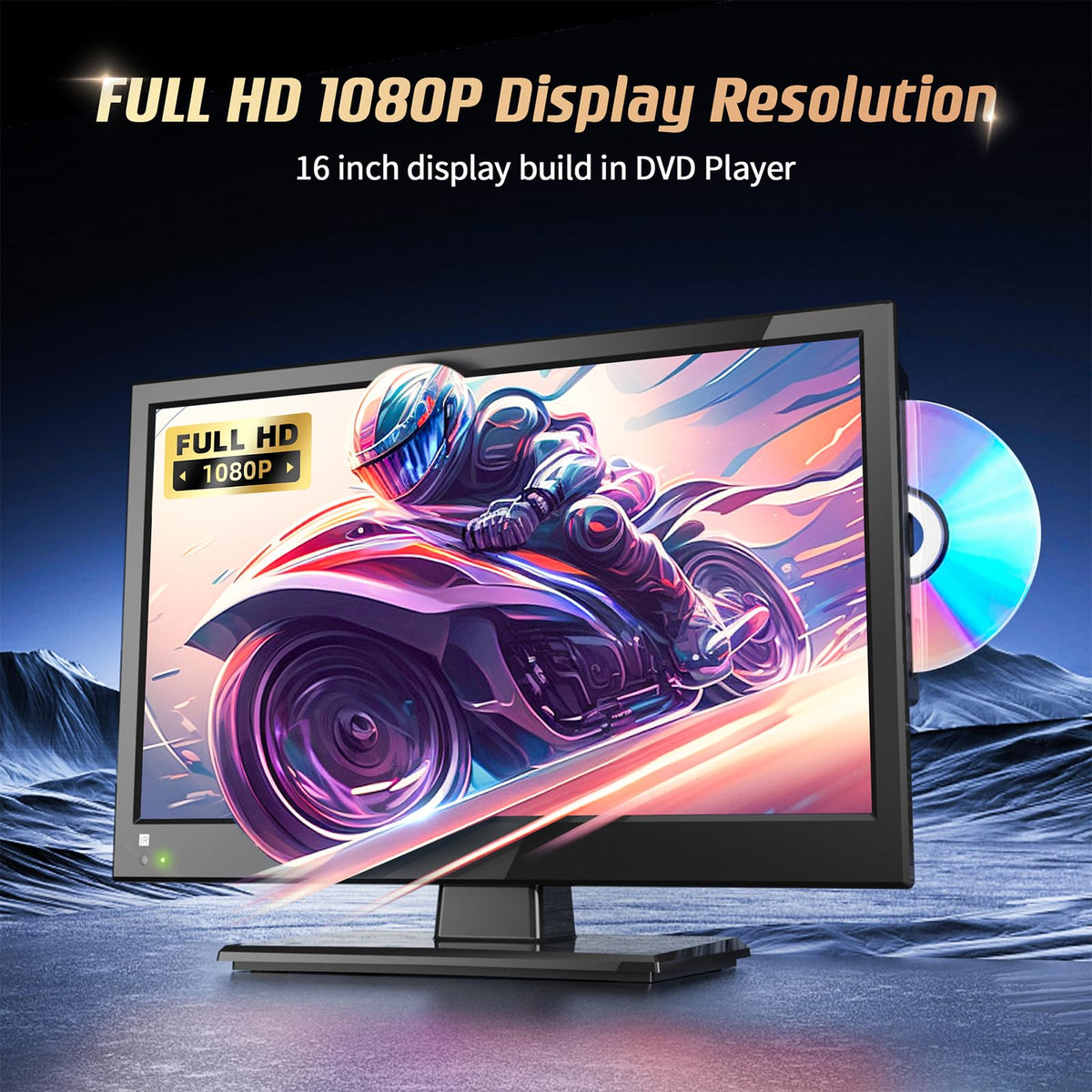 16 Inch 1080P LCD TV with DVD Player Q6172