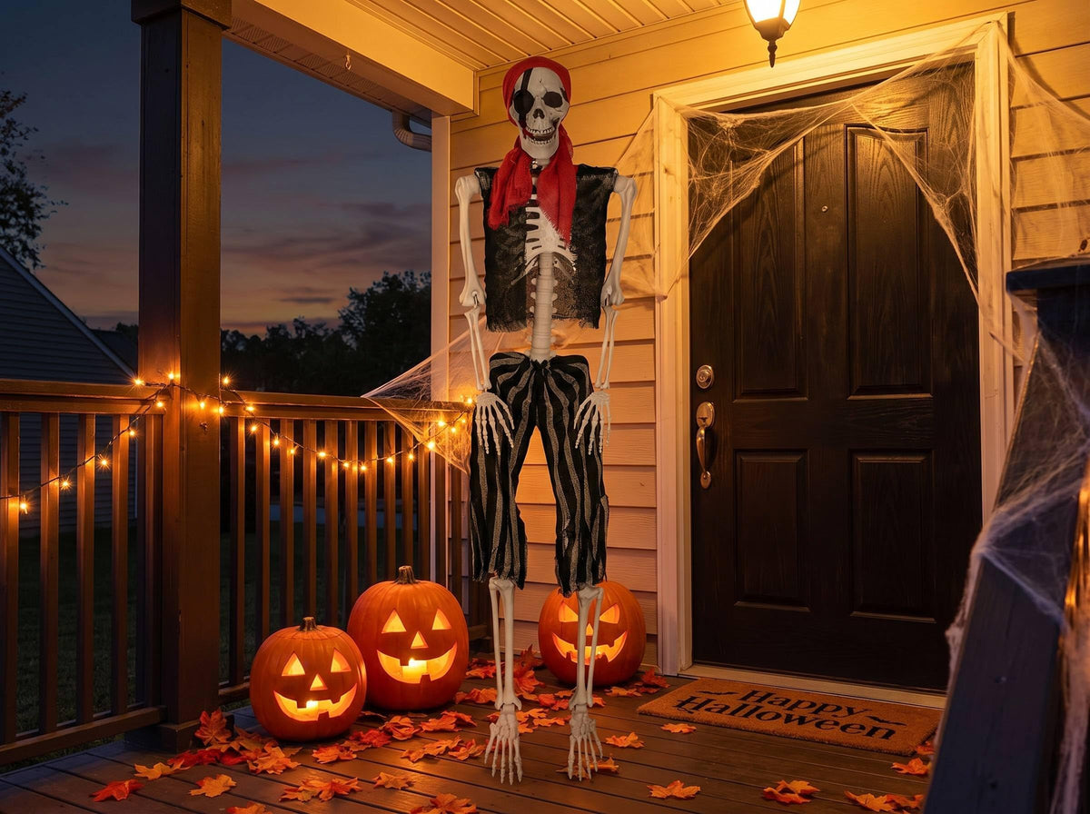 Life Size Pirate Skeleton Halloween Decoration Z4289