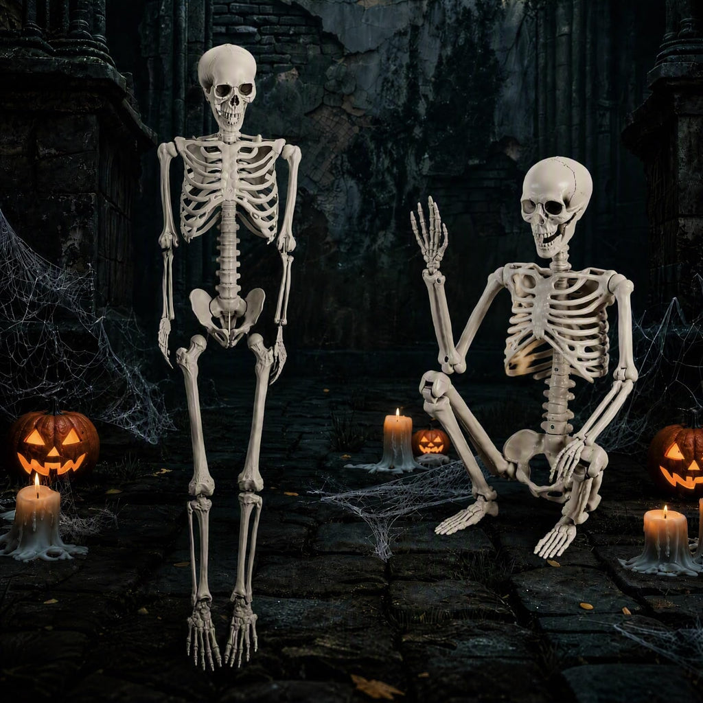 5.4FT Halloween Skeleton with Movable Joints R7906