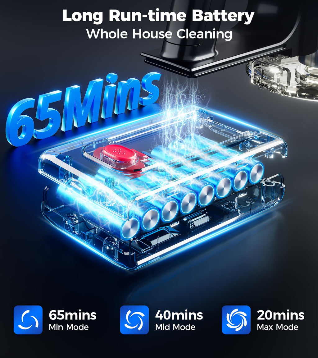 600W 50Kpa 65Mins Cordless Stick Vacuum Cleaner O170