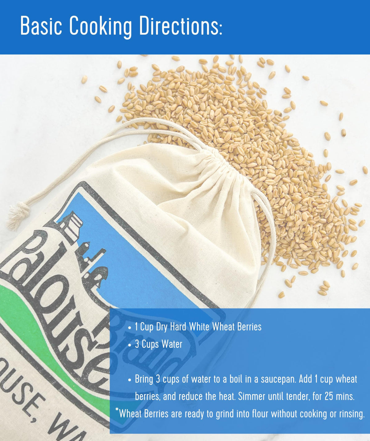 Hard White Wheat Berries 25 lbs G684588