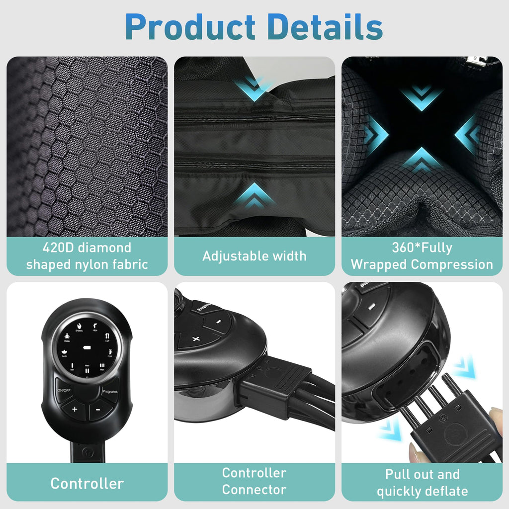 Air Compression Leg Massager with 6 Modes 3 Pressure Levels A669
