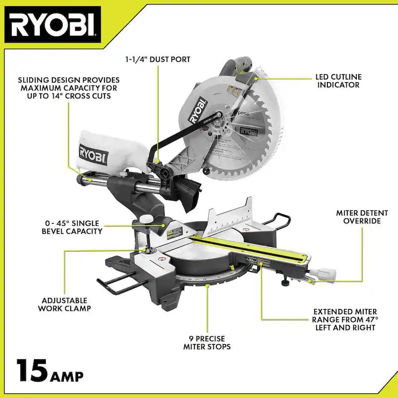 12 in. Corded Sliding Compound Miter Saw M234341