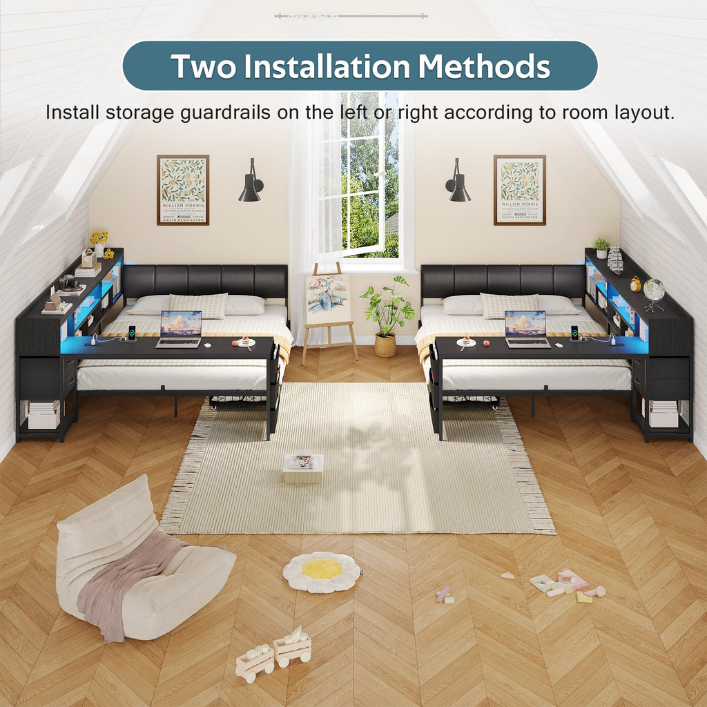 Corner Bed with Storage and Desk I6607