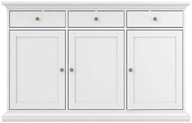 White 3 Door 3 Drawer Sideboard Cabinet L292