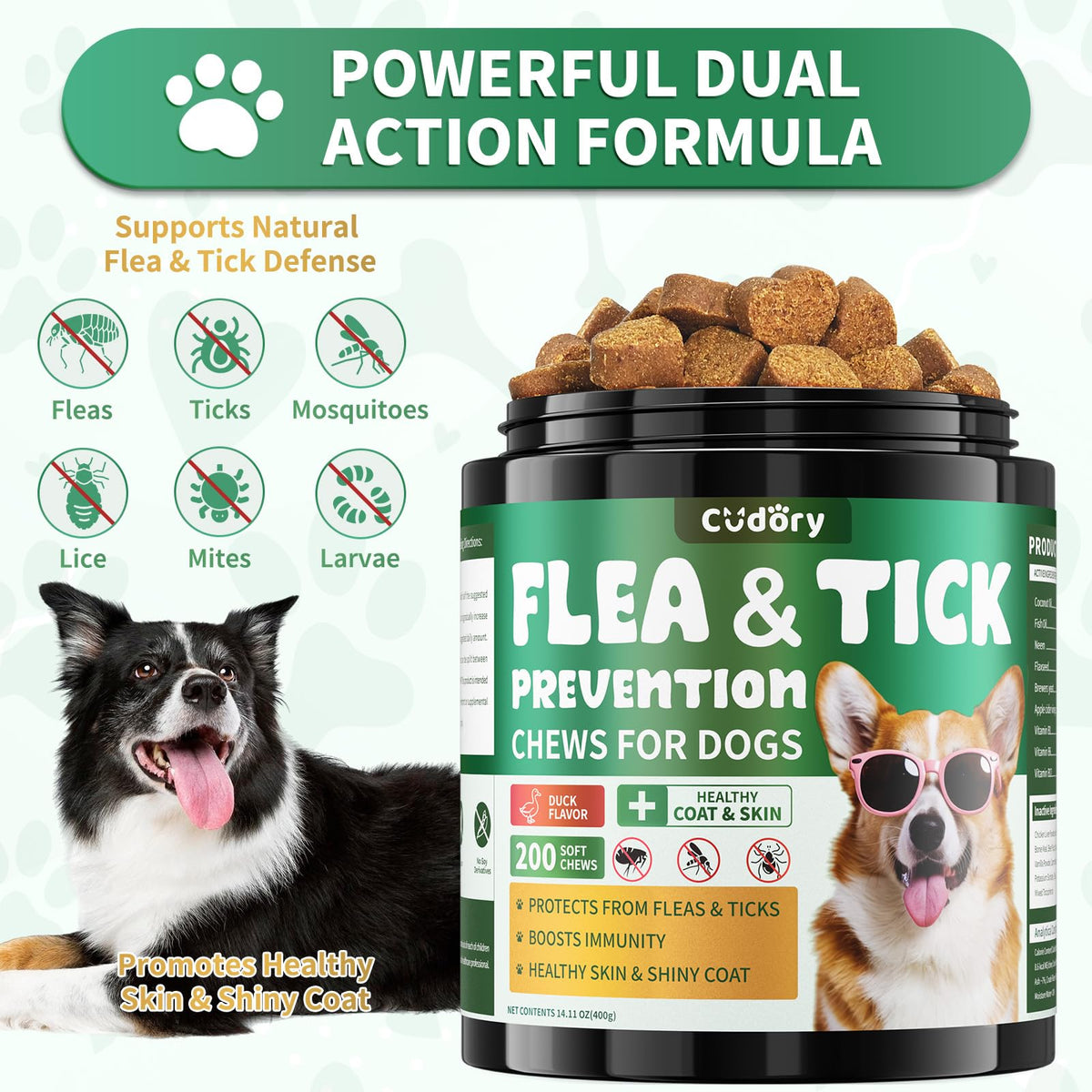 Flea and Tick Prevention for Dogs Chewables A8103