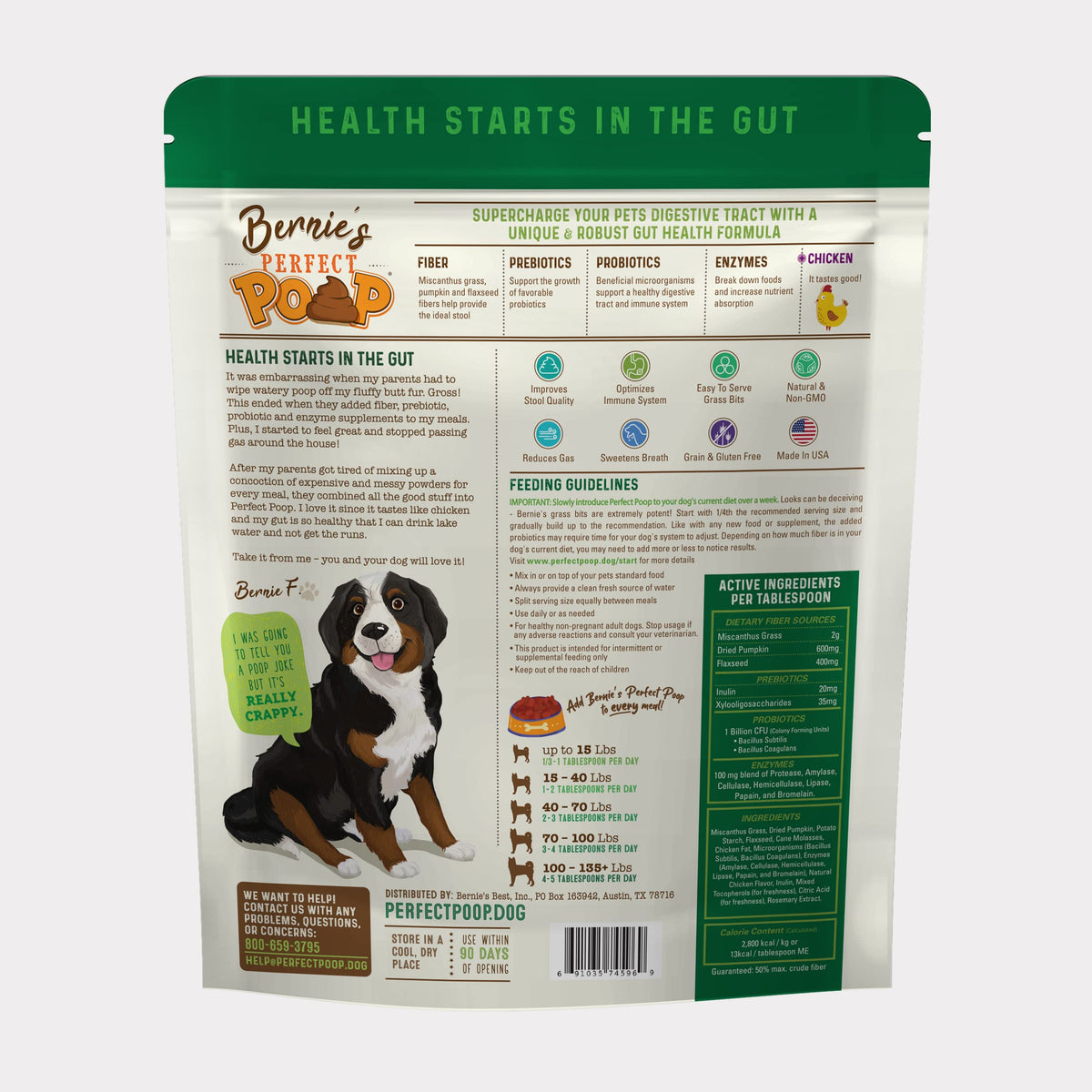 Dog Digestion Supplement, Chicken, 30 oz A748664