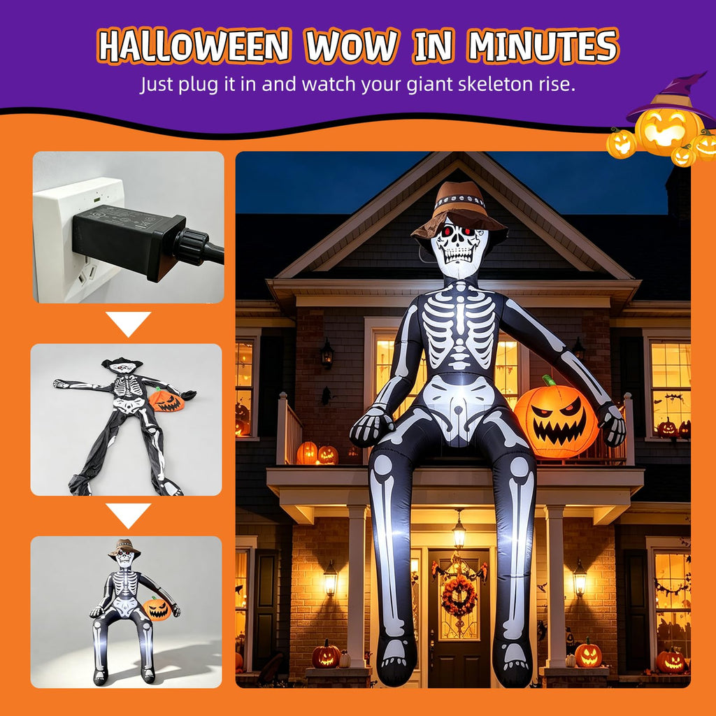 10FT Halloween Inflatable Skeleton F455125
