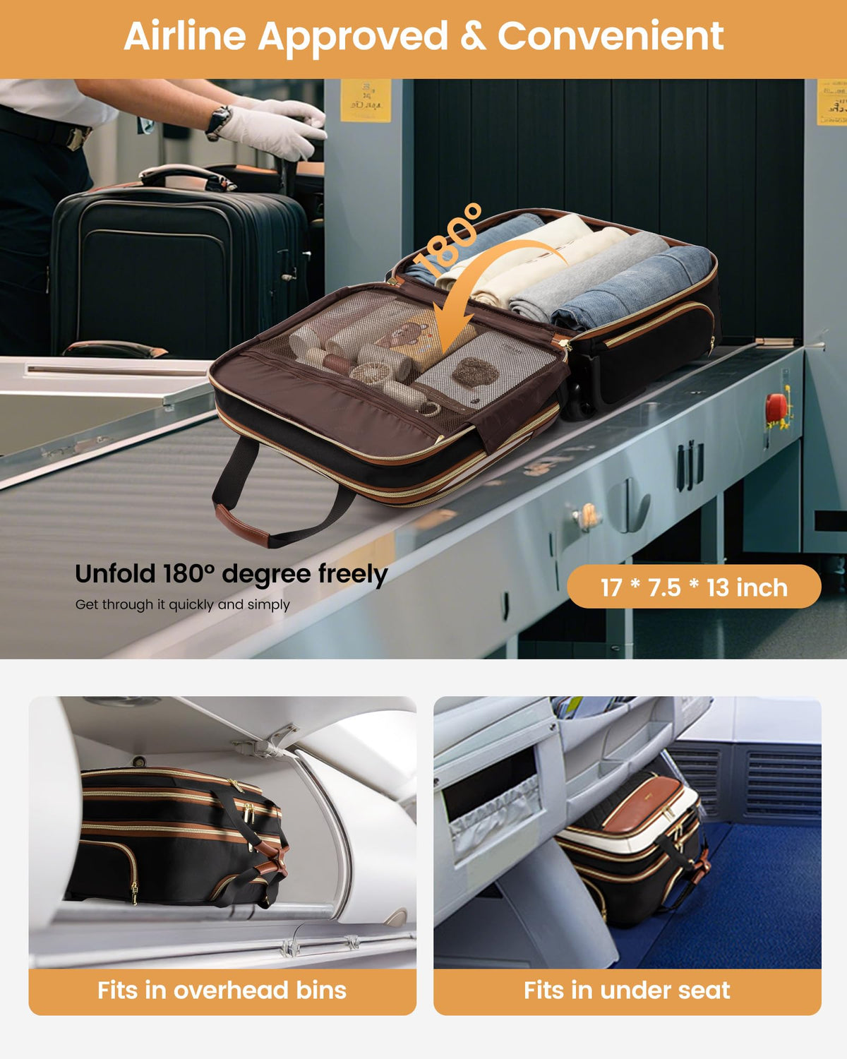 Rolling Laptop Bag with Wheels A128