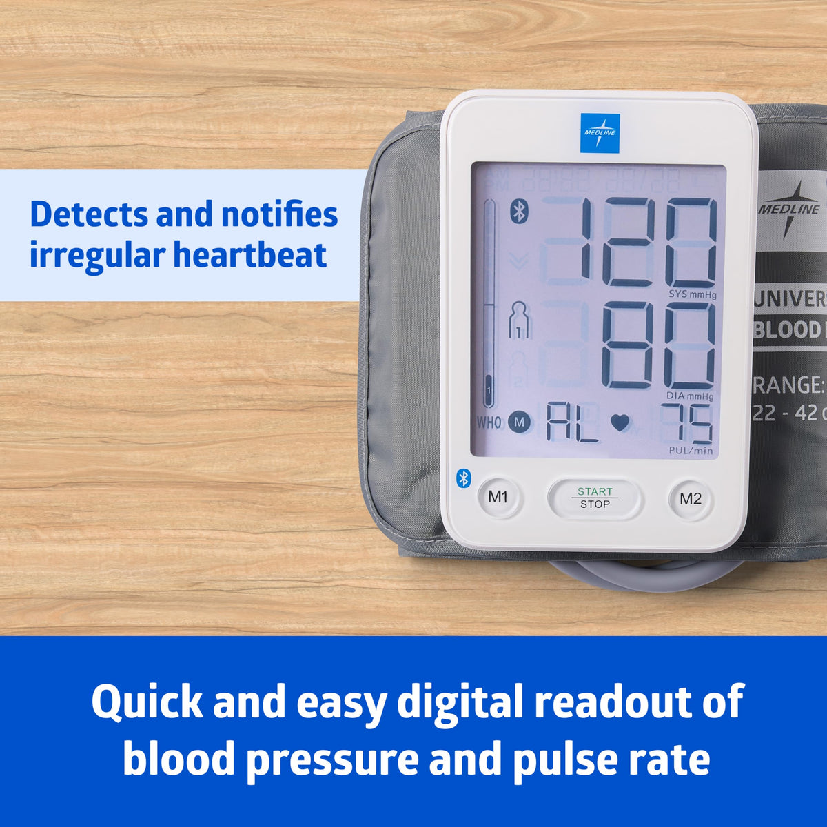 Bluetooth Blood Pressure Monitor with Upper Arm Cuff X8098