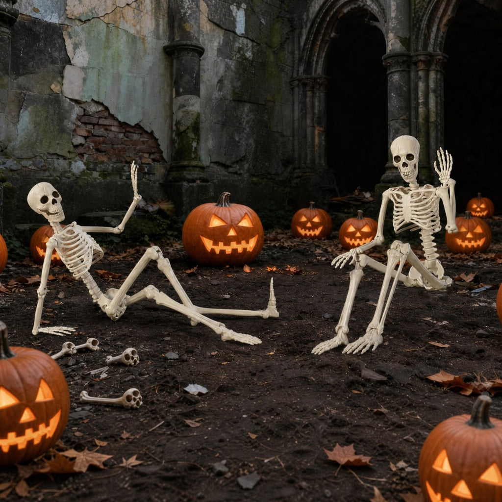 5.4FT Halloween Skeleton with Movable Joints R7906