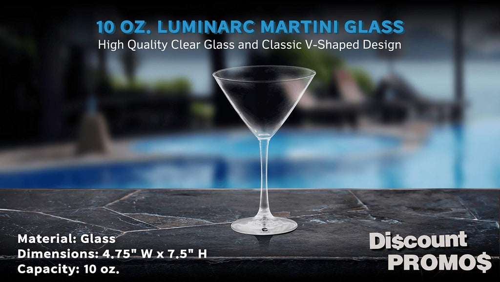 10 oz. Set of 10 Martini Glasses O5365