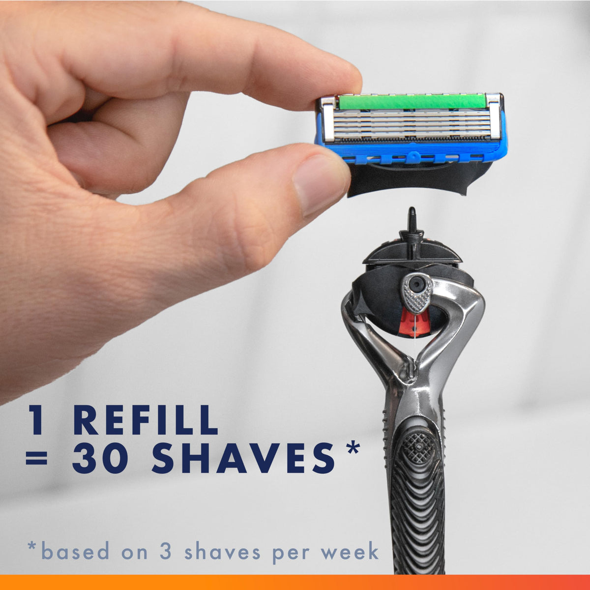 5-Blade Razor Blade Refills with Precision Trimmer, 10 Count O50587