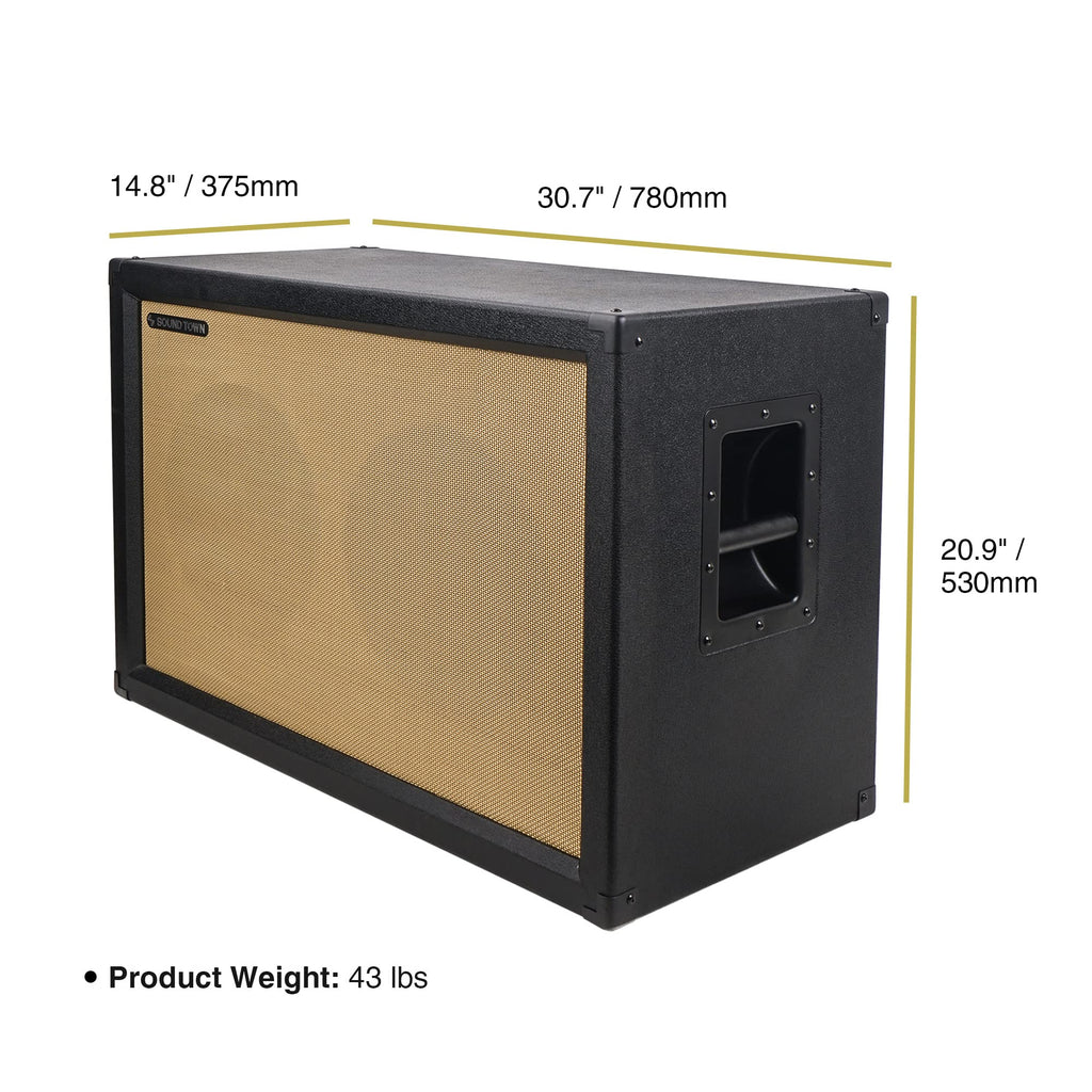 2x12" Empty Birch Plywood Guitar Speaker Cabinet X6129