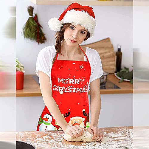 Christmas Apron, 3PCS Adjustable Kitchen Cooking Aprons I29743