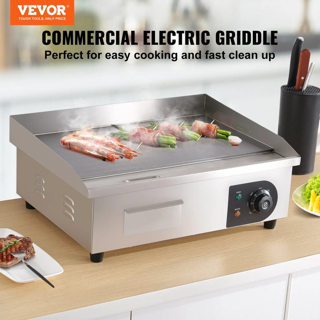 21" 1600W Stainless Steel Electric Griddle M4501
