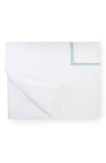 Full/Queen White/Aqua Duvet Cover M1081