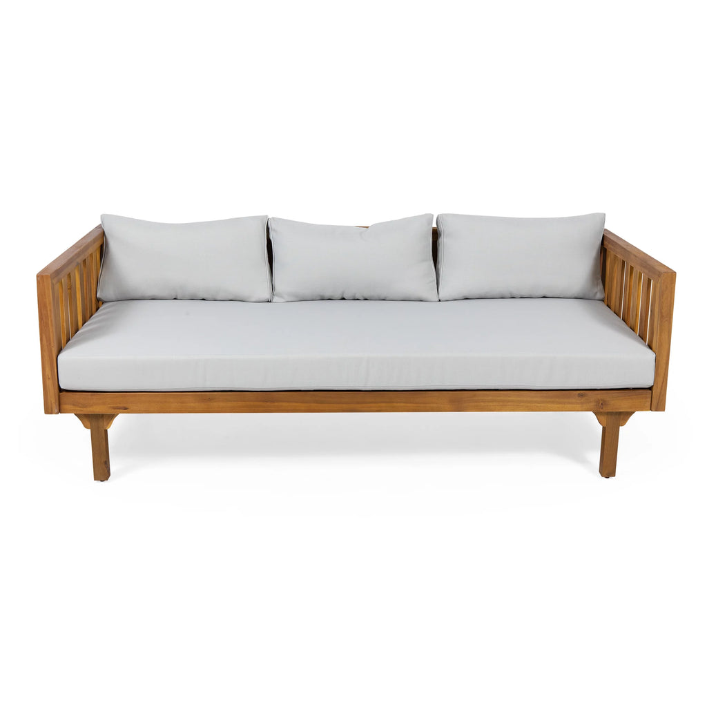 3-Seater Acacia Wood Outdoor Daybed X588