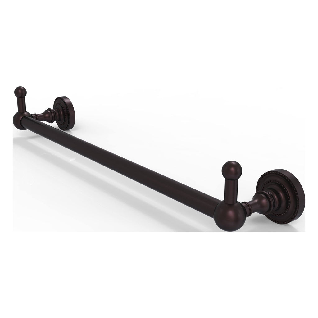 Antique Bronze 18 inch Towel Bar with Integrated Hooks K1126