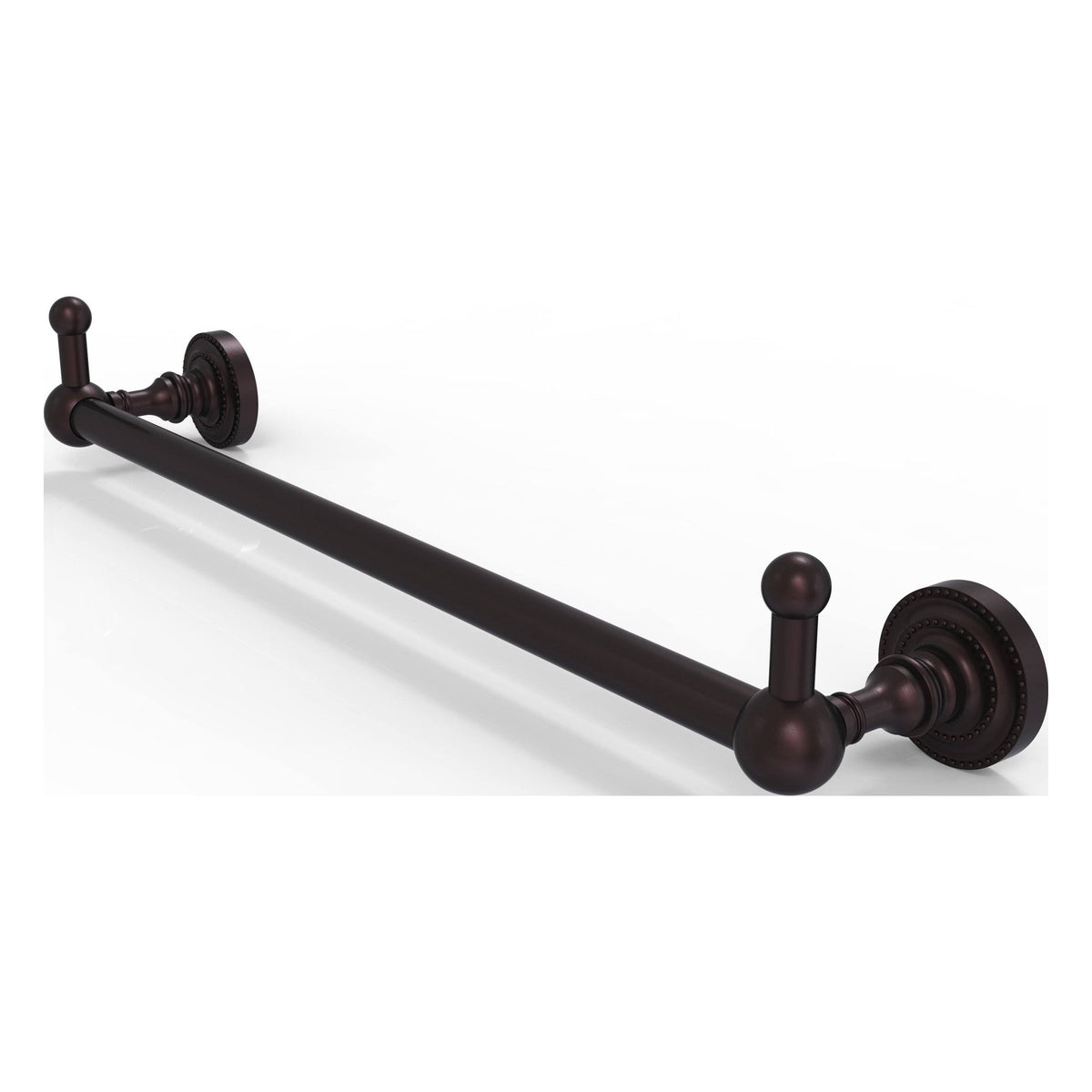 Antique Bronze 18 inch Towel Bar with Integrated Hooks K1126