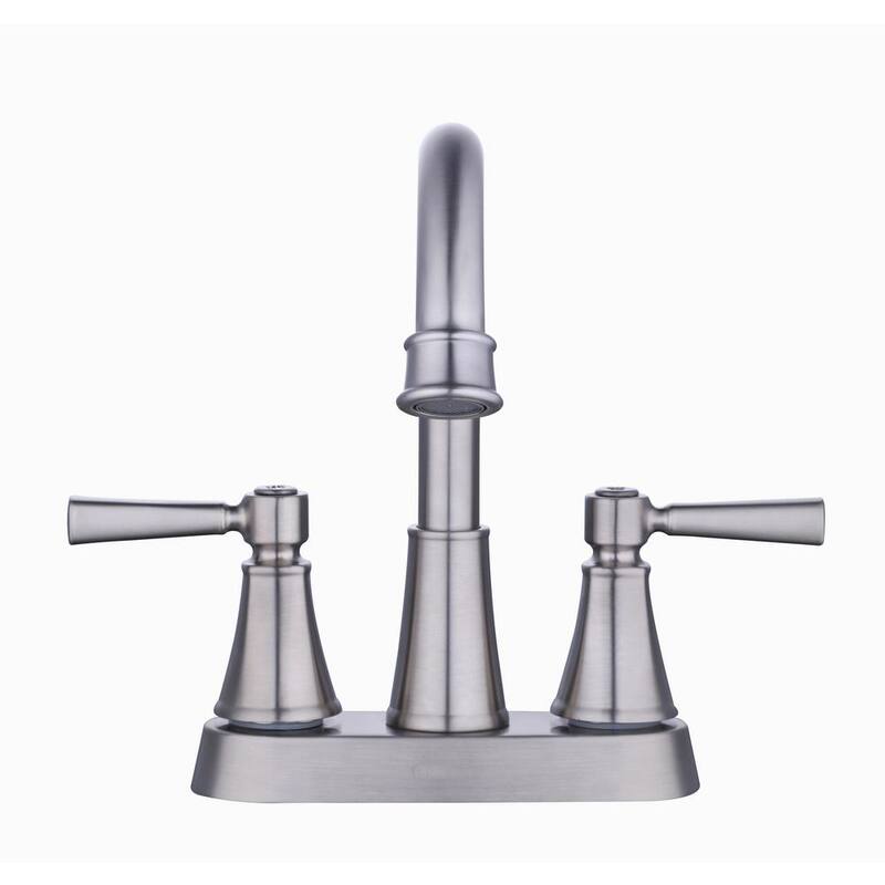 4 in. Centerset Double Handle High-Arc Bathroom Faucet in Brushed Nickel K248066