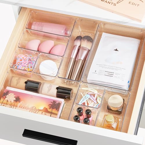 66 PCS Clear Plastic Drawer Organizer Bins H6842