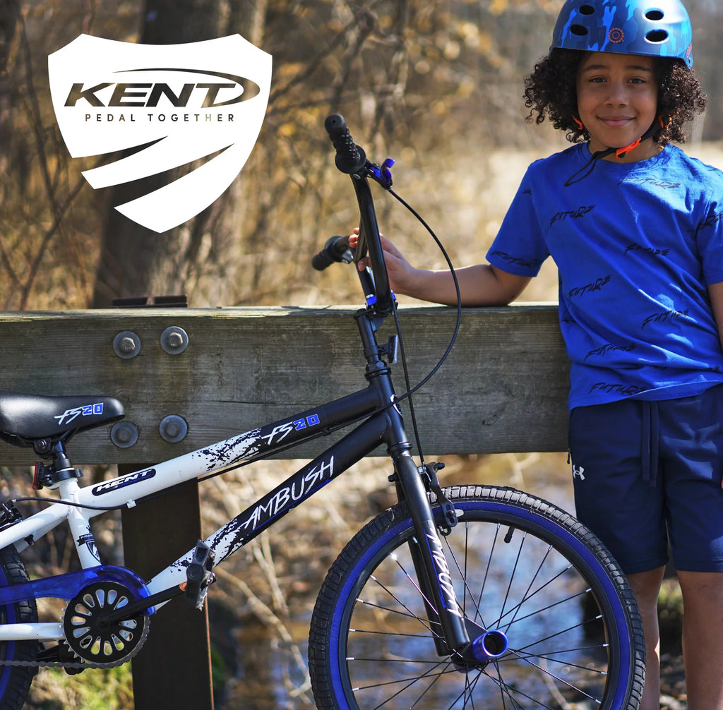 20 Boy's BMX Child Bike Black/Blue L7413