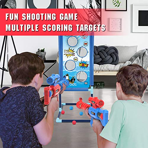 Shooting Game Toy with 2pk Air Guns, Target & 24 Foam Balls O30058