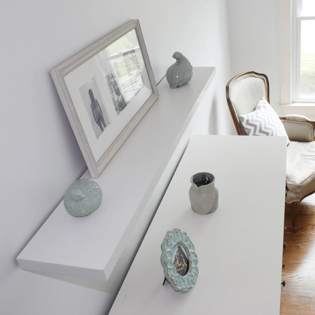 White Floating Wall Shelf Z6482