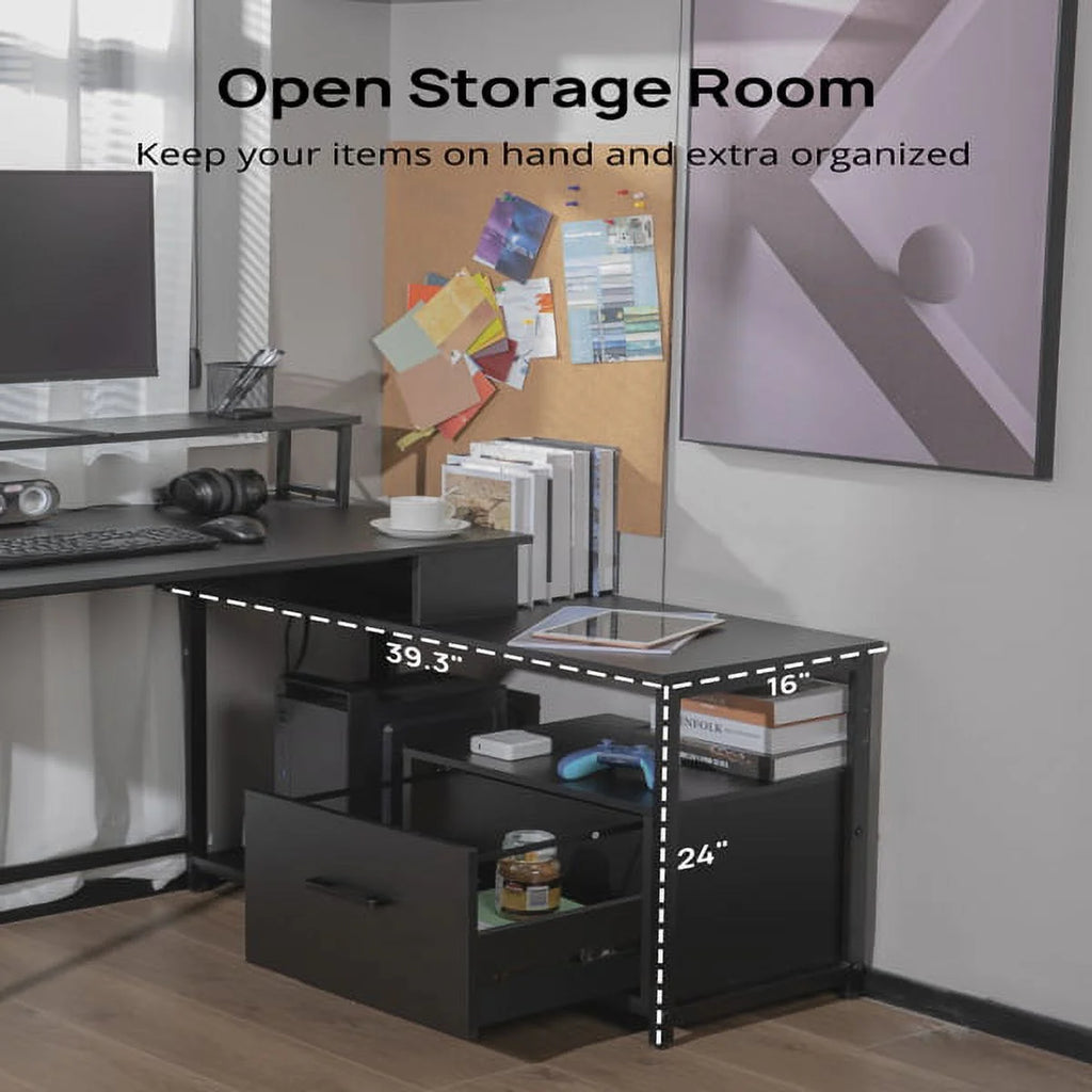 Home Office Computer Desk with File Drawer V967300
