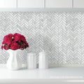 Carrara Marble Mosaic Backsplash Tile, 20pc Z13448