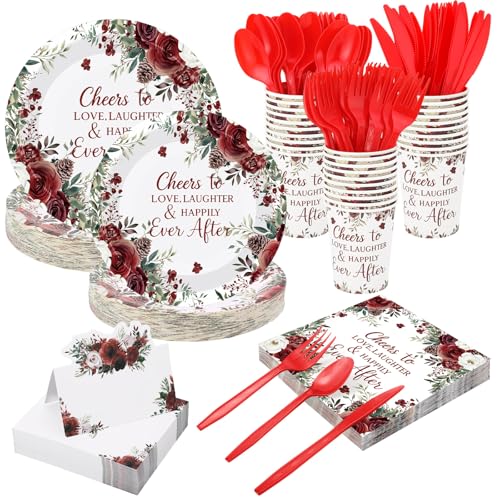 410 Pcs Terracotta Paper Plates and Napkins Set Disposable Party Tableware R4609