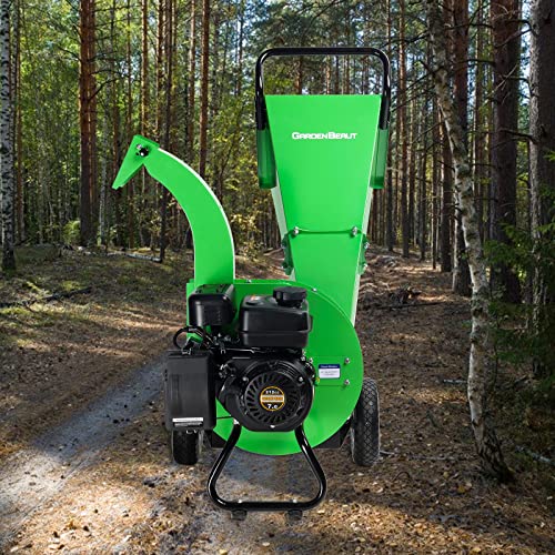 7HP 212cc Gas Powered Wood Chipper Shredder M945
