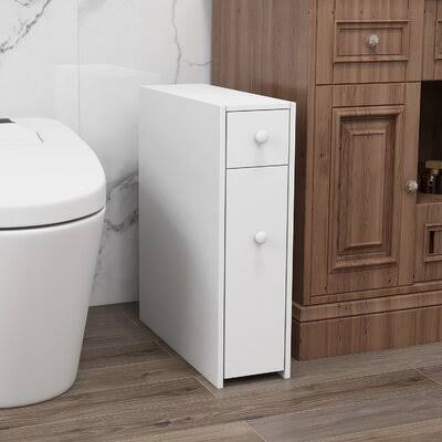 Bathroom Corner Cabinet with Movable Racks A932454